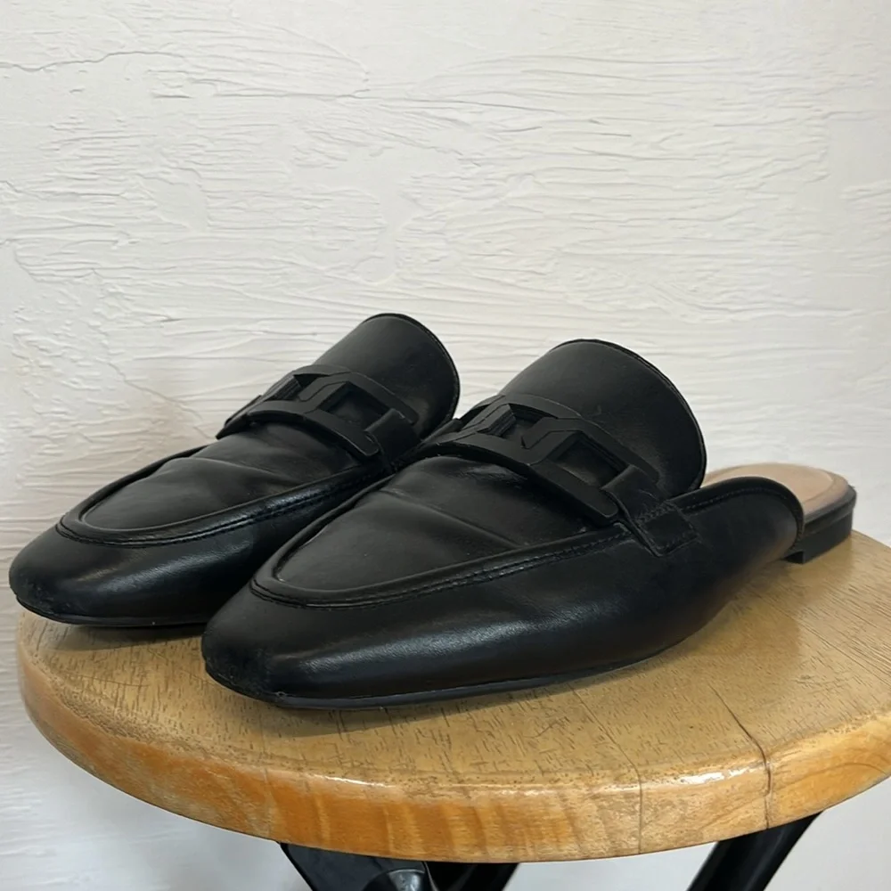 Women’s Rockport Trutech Black Size 9 Slip On Leather Shoes Mules - Picture 3 of 10